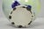 Vintage Victorian Blue Hand Painted Porcelain Floral Twin Handled Bulbous Vase For Sale - Image 13 of 14