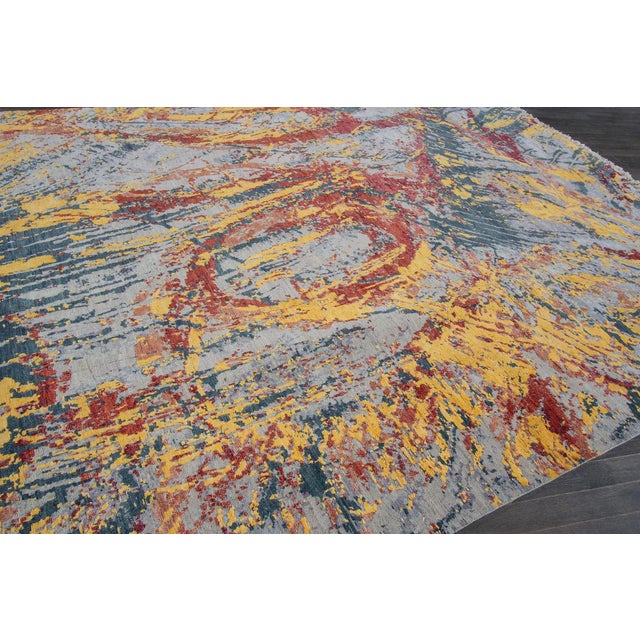 Textile 21st Century Modern Contemporary Tibetan Rug For Sale - Image 7 of 8