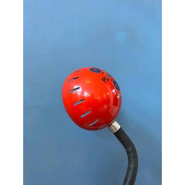 Metal Vintage Spage Age Red Flexible Table Lamp For Sale - Image 7 of 11