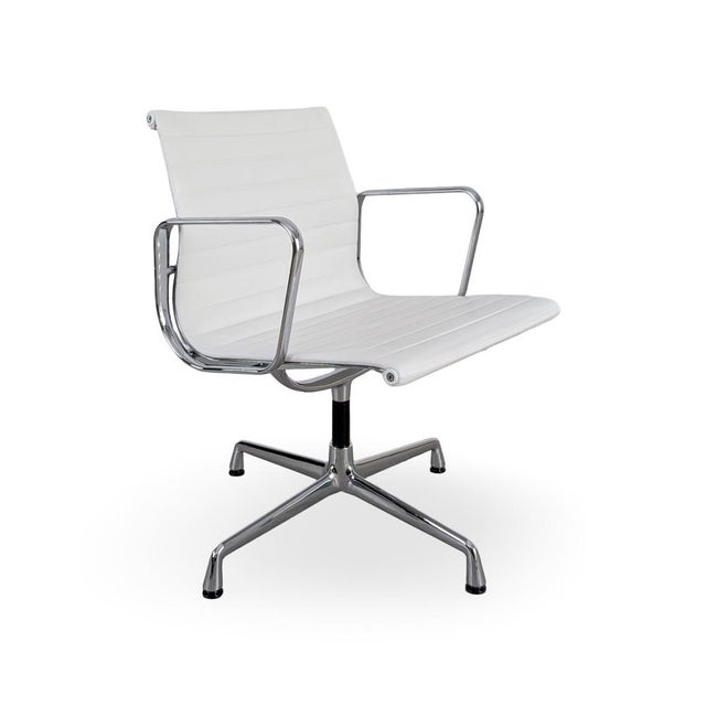 Vitra EA 108 Chair in Leather by Charles & Ray Eames for Vitra For Sale - Image 4 of 11