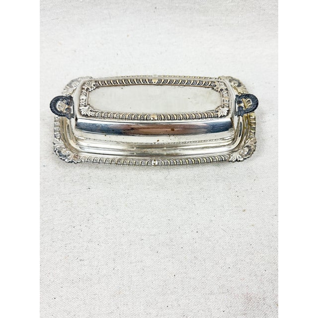 Late 20th Century Vintage Silver Plated Butter Dish For Sale - Image 5 of 6