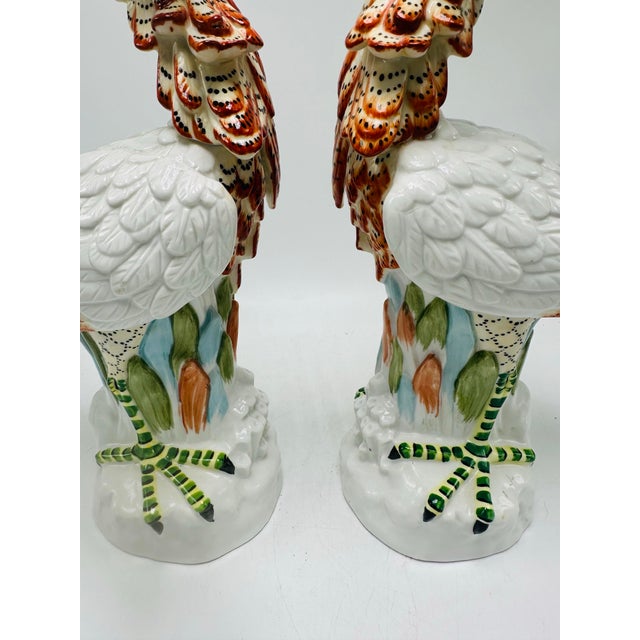 Mottahedeh Porcelain Birds, a Pair For Sale - Image 9 of 9
