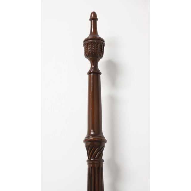 Councill Craftsmen Mahogany Traditional Queen Size Rice Carved Four Poster Bed For Sale In Charlotte - Image 6 of 10