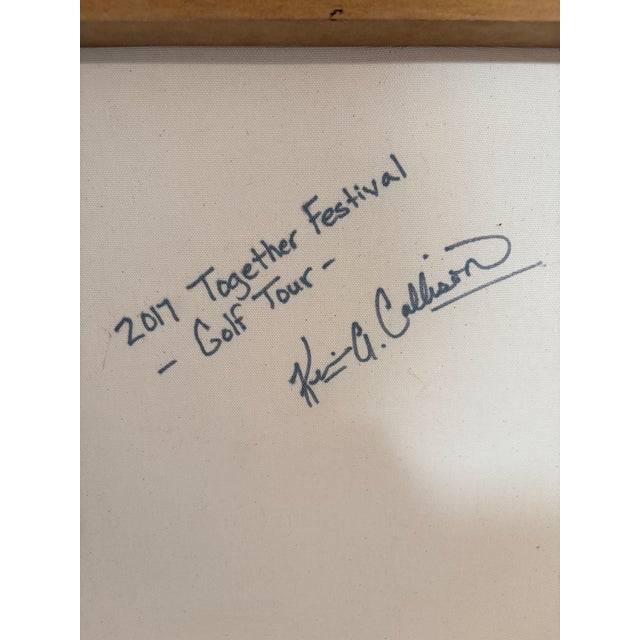 Contemporary abstract acrylic painting by Kevin Callison, dated 2017 and inscribed “Together Festival – Golf Tour” on the...