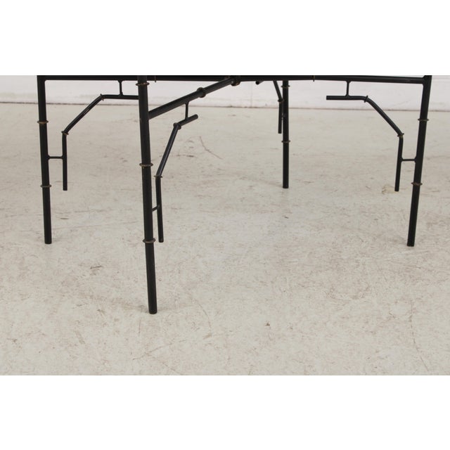 Black & Gold Toleware Tray Top Table For Sale - Image 12 of 17