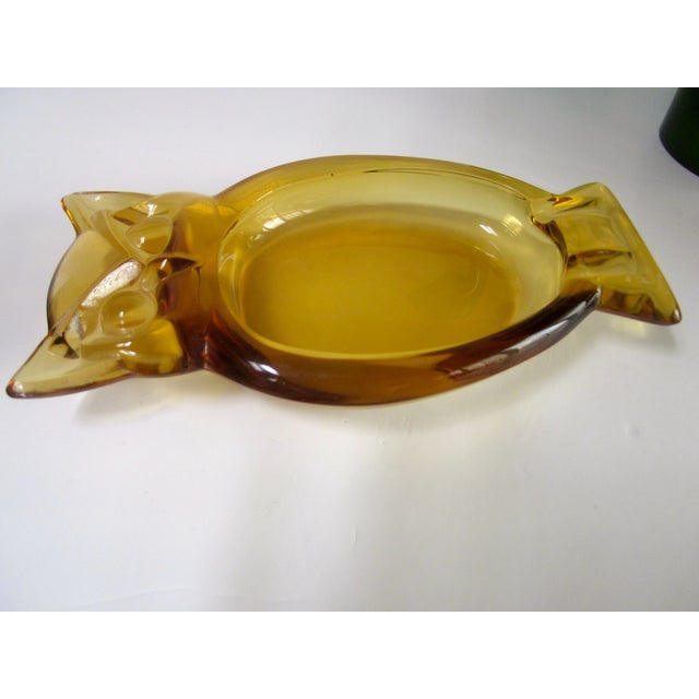 Viking Blenko Owl Glass Bowl Ashtray Dish Chairish