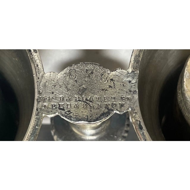 Silver Rare Antique Silver-Plate Reed & Barton Binocular Shaped Salt and Pepper Shakers For Sale - Image 8 of 10
