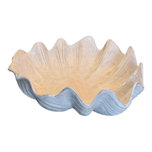 Vietri Incanto Mare White Shell Centerpiece Bowl 18”