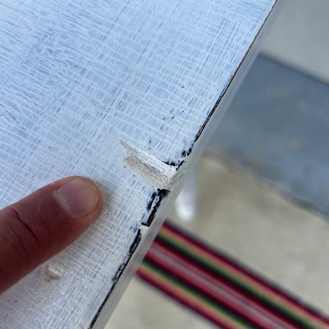 Wood A Antique White Painted Softwood Pennsylvania Sheraton One Drawer Side Table, Circa 1850's For Sale - Image 7 of 12