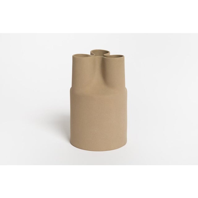 Beige Vintage Trifoglio Vases by Enzo Mari for Danese Milano, 1977, Set of 2 For Sale - Image 8 of 18