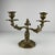 Rococo Gilt Brass Candlesticks with Two Arms, 1920s, Set of 2 For Sale - Image 3 of 11