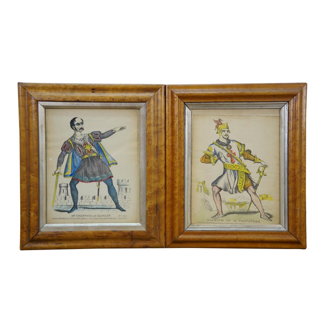 Victorian 4 Antique J Redington London Shakespeare Theatrical Tinsel Etching Prints 13" For Sale - Image 3 of 14