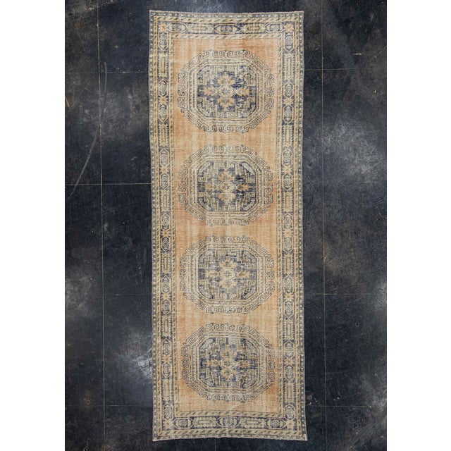 Brown Turkish Vintage Rug 4'1" x 11'4" #21392 For Sale - Image 8 of 8