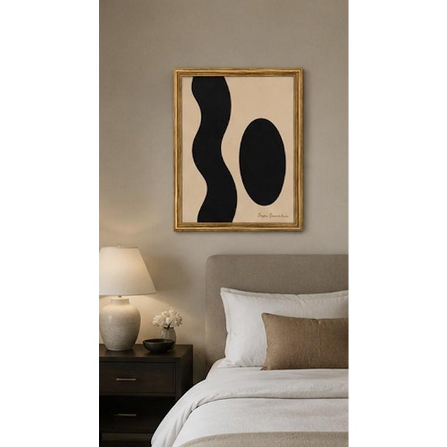 Black Drift & Stone Painting Framed, by Bryan Boomershine For Sale - Image 8 of 9