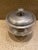 Arte Italica glass and pewter jar. This set comes with a pewter cover and can be used for many different purposes.