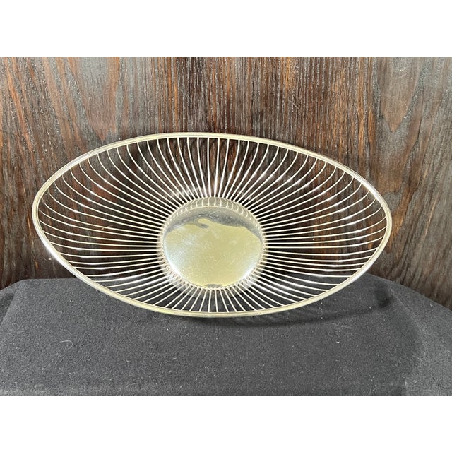 Vintage Mid-Century Modern Silverplate Bread Baskets - a Pair For Sale - Image 4 of 13