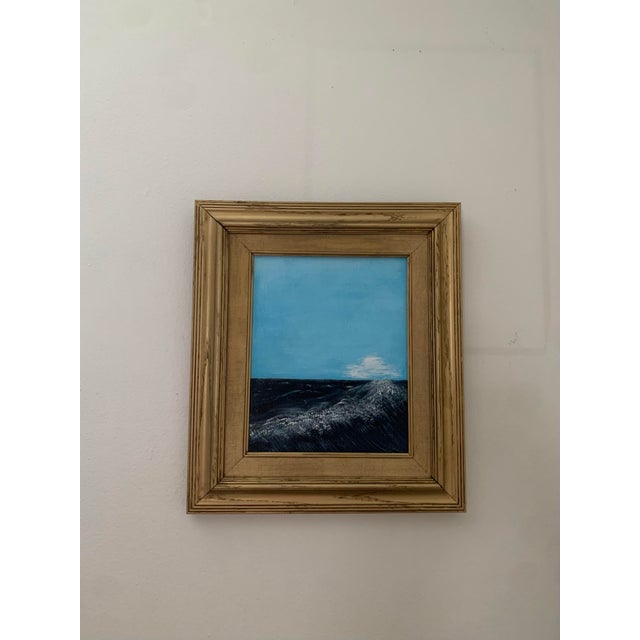 2020's Impressionist Style Original Seascape Painting, Framed For Sale - Image 4 of 4