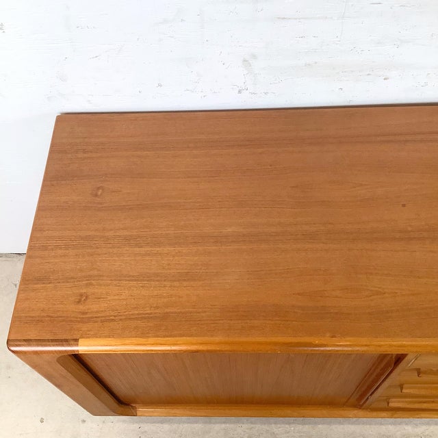Bernhard Pedersen & Son Bernhard Pedersen & Søn Danish Teak Tambour Door Credenza For Sale - Image 4 of 17