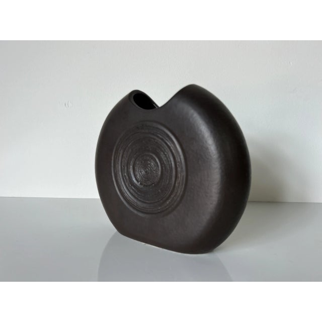 Vintage Italian Brown Matte Glaze Decorative Vase/ Sold For Sale - Image 9 of 12