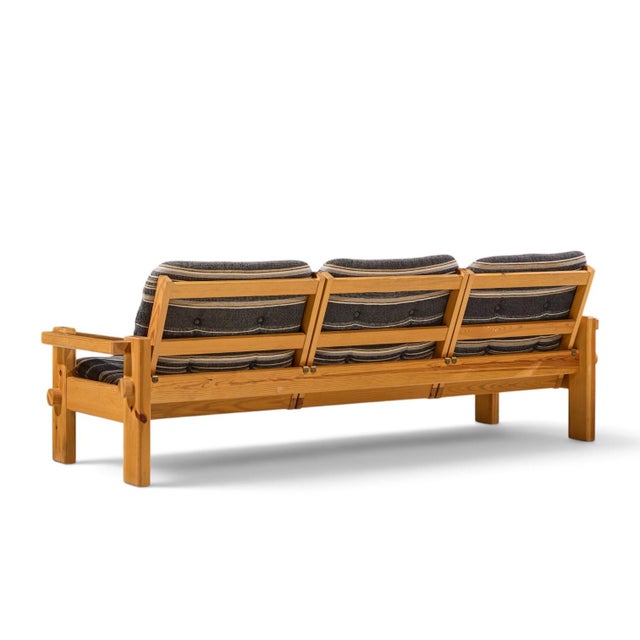 Mid 20th Century Yngve Ekström for Swedese Dymling Mid Century Swedish Pine Sofa For Sale - Image 5 of 9