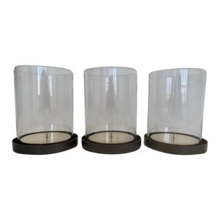 2000s Christian Liaigre Fanal Hurricane Candle Holders- Set of 3 For Sale