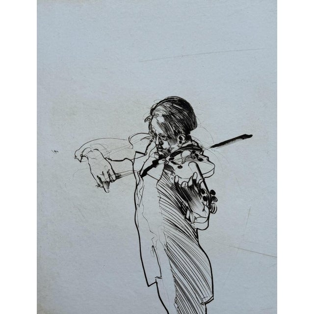 Claude Weisbuch The Violinist, 1991 Original lithograph Signed in pencil by the artist Numbered /120 copies On Arches...
