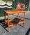 Grete Jalk designed, for Poul Jeppesen, Danish teak expandable bar cart. Perfect for hosting and easy to stowaway when not...