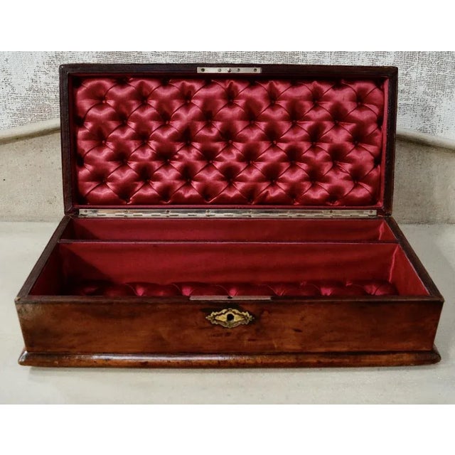 Victorian French Leather Glove Box For Sale - Image 6 of 12