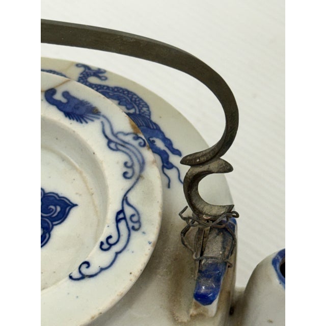 Chinese Export Blue & White Porcelain Teapots, Set of Four For Sale - Image 10 of 12