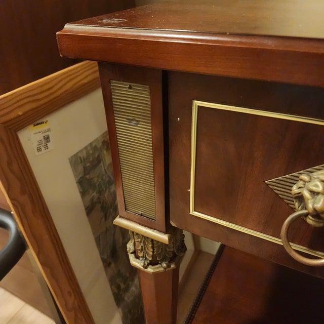 Wood Neo Classical Egyptian Revival Console With Drawer by John Widdicomb For Sale - Image 7 of 7