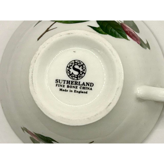 English Vintage Sutherland Fine Bone China Teacup and Saucer Set. For Sale - Image 3 of 6