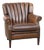 Colored Sheep Leather Armchair with Decorative Nails For Sale