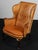 Danish Leather Lounge Chair with Baroque Style Legs, 1930s For Sale - Image 3 of 8