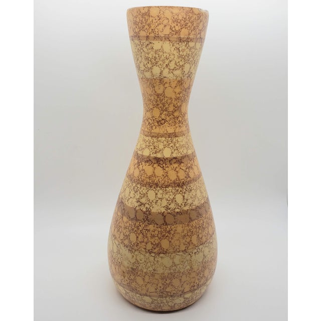 Madeleine Originals Ca Striped Yellow Pottery Vase For Sale - Image 9 of 9