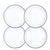 Crow Canyon Home Enamelware, Vintage 8.25" Coupe Salad Plates in White with Blue Rim - Set of 4 For Sale In San Francisco - Image 6 of 6