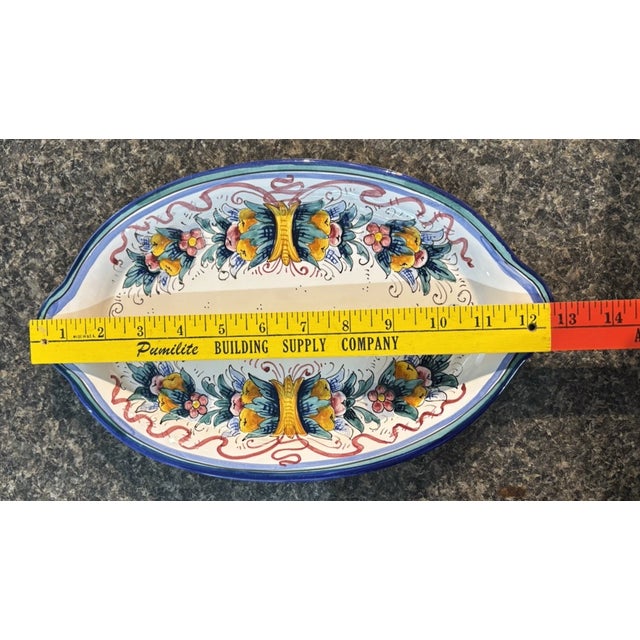 1990s Vinatge Deruta Italian Pottery Raffaellesco Platter & Pitcher For Sale - Image 5 of 12