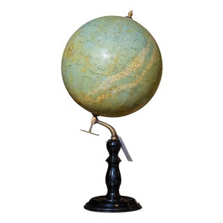 Antique World Map from J. Felsch, 1890s For Sale