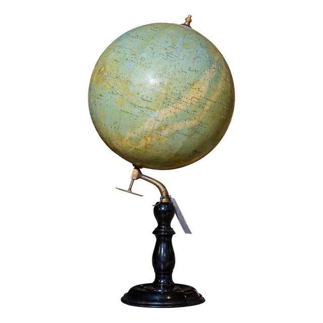 Antique World Map from J. Felsch, 1890s For Sale