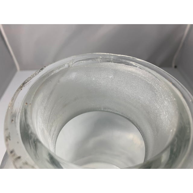 Glass Vintage Millville Apothecary Jar: Large Glass Stopper Bottle, c. 1903-1930 For Sale - Image 7 of 10