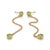 Not Yet Made - Made To Order Peridot Minimalist Drop Chain Earrings - 925 Sterling Silver Handmade Earrings - A Pair For Sale - Image 5 of 5