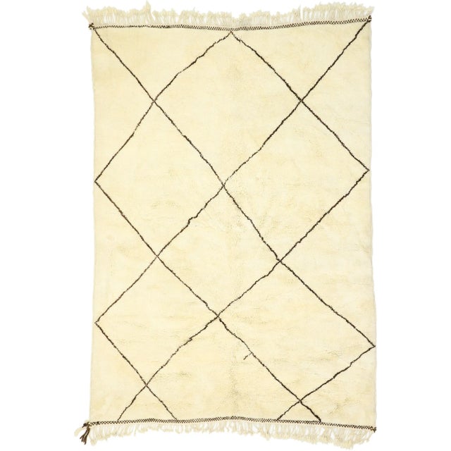 Beni Ourain Berber Moroccan Rug - 07'00 X 09'07 For Sale In Dallas - Image 6 of 6