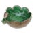 Murano Green Vintage Copper Aventurine Flecks Italian Art Glass Scalloped Rin Decorative Bowl Personal Ashtray For Sale