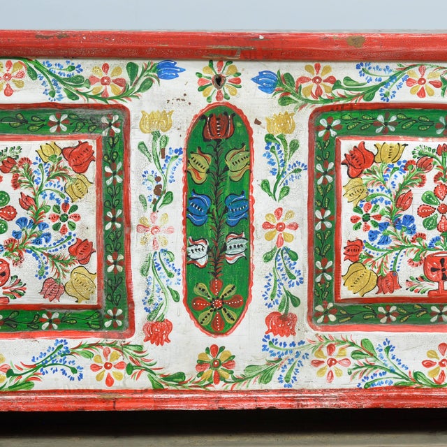 Folk Art Bridal Chest, 1948 For Sale - Image 12 of 14