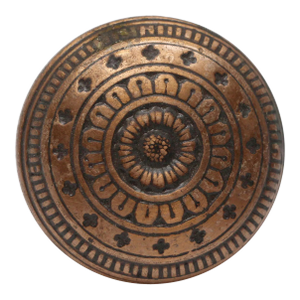 Late 19th Century Vernacular Bronze Norwich Concentric Passage Door Knob
