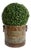 Faux Boxwood in Vintage Iron Bucket For Sale