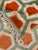 Handwoven Moroccan Mrirt Wool Rug, Orange & Sage Green Honeycomb Berber Carpet, Organic Modern Area Rug, 87" X 118" For Sale - Image 9 of 11