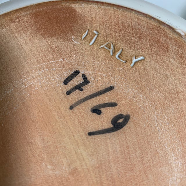 Ceramic Vintage Italian Terra Cotta Jars With Lids and Hand Painted Sun-Ripe Grapes and Leaves For Sale - Image 7 of 7