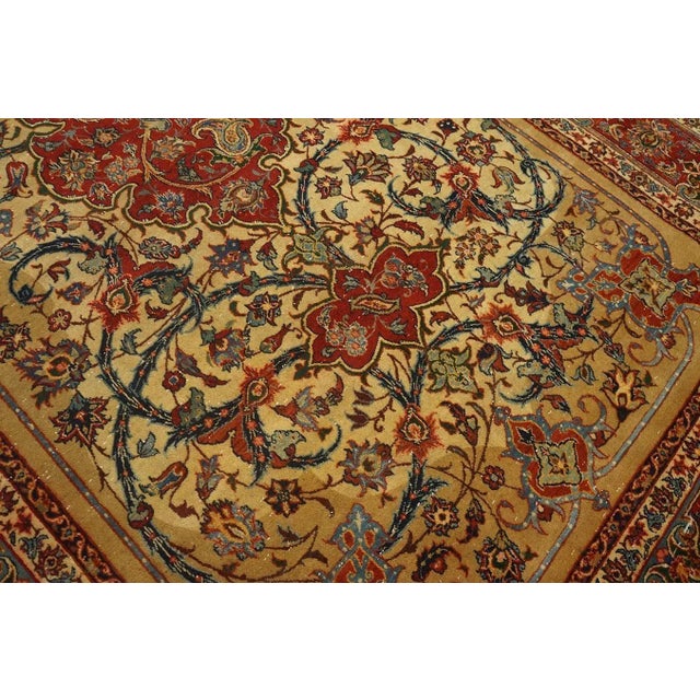 Persian 1930s Persian Isfahan Carpet ( 6'7'' x 10'4'' - 200 x 315 ) For Sale - Image 3 of 12