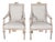 Pair of Early 20th Century Swedish Gustavian Style Carved Armchairs For Sale