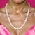 Metal Akoya Pearl Necklace 14k Gold Certified For Sale - Image 7 of 14